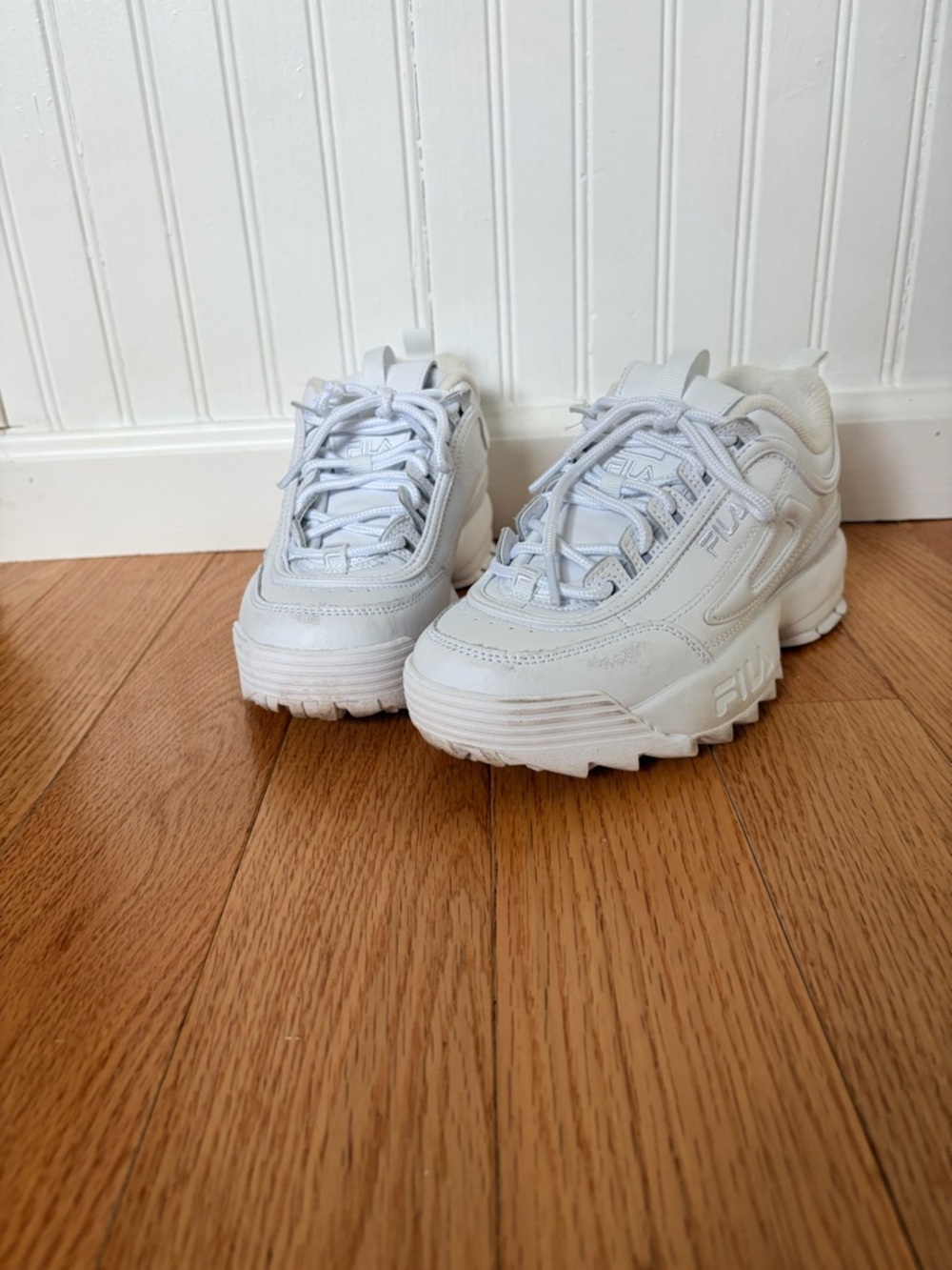 White FILA Disruptor Sneakers